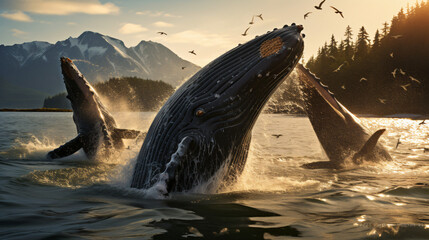 Feeding Humpback Whales Alaska