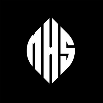 MXS circle letter logo design with circle and ellipse shape. MXS ellipse letters with typographic style. The three initials form a circle logo. MXS circle emblem abstract monogram letter mark vector.