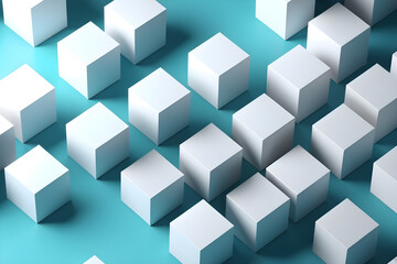 abstract 3d cubes, generative ai