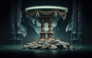 The story of a pedestal that serves as a portal to different realms, each hosting a unique masterpiece. Portals of Artistry: Pedestal Tales.