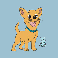 kitten happy and funny character vector artwork