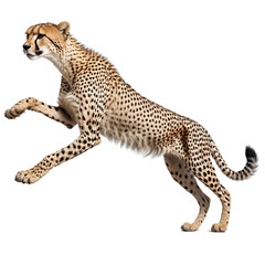 High-Res 3D Rendering of Running Cheetah Side View