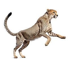 3D Cheetah Running Side View: High-Resolution Art