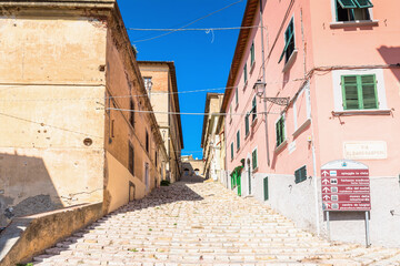street view in Portoferraio, Elba island, Italy - 704980021