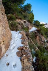 Sierra de Mijas cubierta por granizo