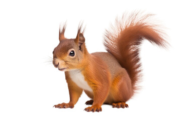 Furry Friend: Squirrel in the Spotlight isolated on transparent Background