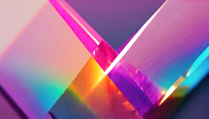 Kristallprismas, regenbogen, close up, hintergrund, Kristall, schatten, reflex, textur, bokeh, neon, 90s, retro, cyber, glow, glänzend, y2k - obrazy, fototapety, plakaty