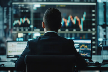 Back of business trading stock exchange market