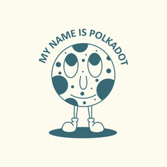 vintage character for poster and sticker design.interesting concept