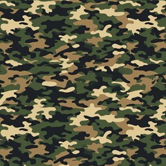 Fototapeta premium Green hunting camouflage. Military camouflage.