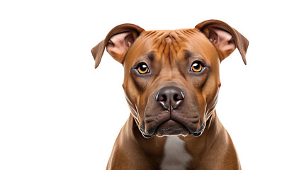 American Staffordshire dog isolated on a transparent background