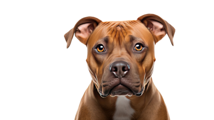 American Staffordshire dog isolated on a transparent background