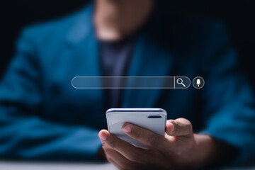 SEO search engine optimization concept, Marketing ranking traffic website, internet technology for...