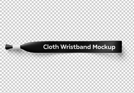 Mockup of customizable wristband on customizable background
