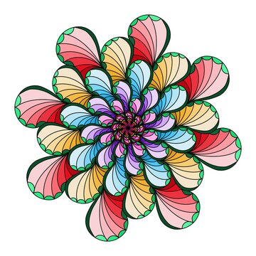 Coloring pictures, Circular images, coloring.
