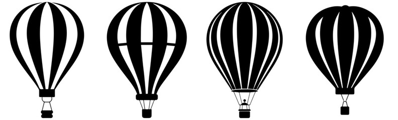 Black and white sketch of balloon  - obrazy, fototapety, plakaty