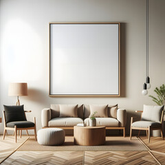 Canvas On a wall - modern living room