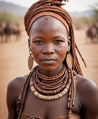 Himba people - Authentic cultural portrait.