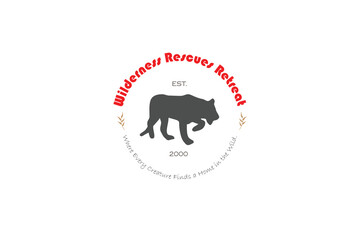red, grey and dark blue colored logo design- Animal shelter logo design