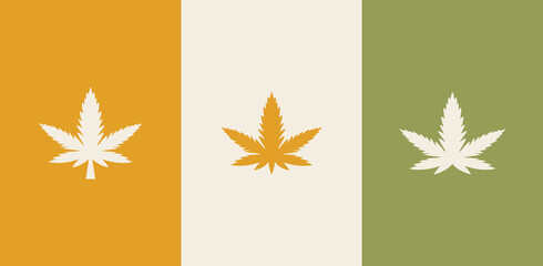 Fototapeta na wymiar Weed Marijuana cannabis leaf vector icon logo illustration