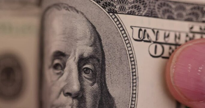 international currency American cash dollars close-up, genuine United States dollars close-up