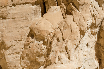 high rocky mountains in canyon in Egypt Dahab South Sinai