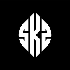SKZ letter logo design with polygon shape. SKZ polygon and cube shape logo design. SKZ hexagon vector logo template white and black colors. SKZ monogram, business and real estate logo.