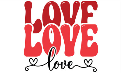 Retro Valentine Tshirt Design Template