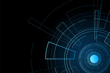 Sci fi futuristic user interface, HUD, Technology abstract background , Vector illustration.	
