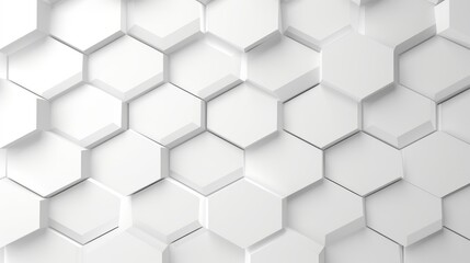 Abstract White Wallpaper with Realistic Geometric Mesh Cells AI Generated