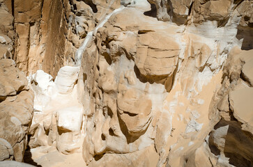 high rocky mountains in the desert in Egypt Dahab South Sinai