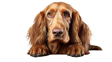 Basset Fauve de Bretagne dog isolated on a transparent background