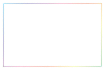 Simple of frame. Design vector rectangle with zigzag lines spectrum on white background. Design print for illustration, greeting cards, wedding invitations, menu, royal certificates, background. Set 8