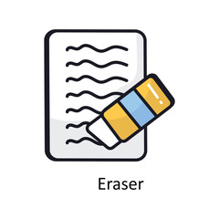 Eraser vector filled outline doodle Design illustration. Symbol on White background EPS 10 File