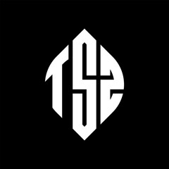 Obraz premium TSZ letter logo design with polygon shape. TSZ polygon and cube shape logo design. TSZ hexagon vector logo template white and black colors. TSZ monogram, business and real estate logo.