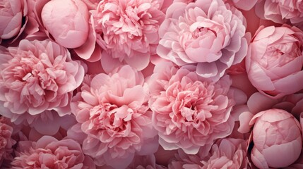 Beautiful Peonies: Abstract Floral Design for Prints, Postcards, or Wallpaper AI Generated