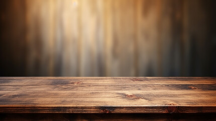 empty rustic or vintage wooden table top corner in living room of the background