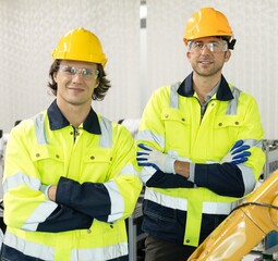 Male automation machine engineer students studying training Programmable logic controller Technical...