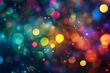 colourful glowing spotlights, bokeh effect, abstract background