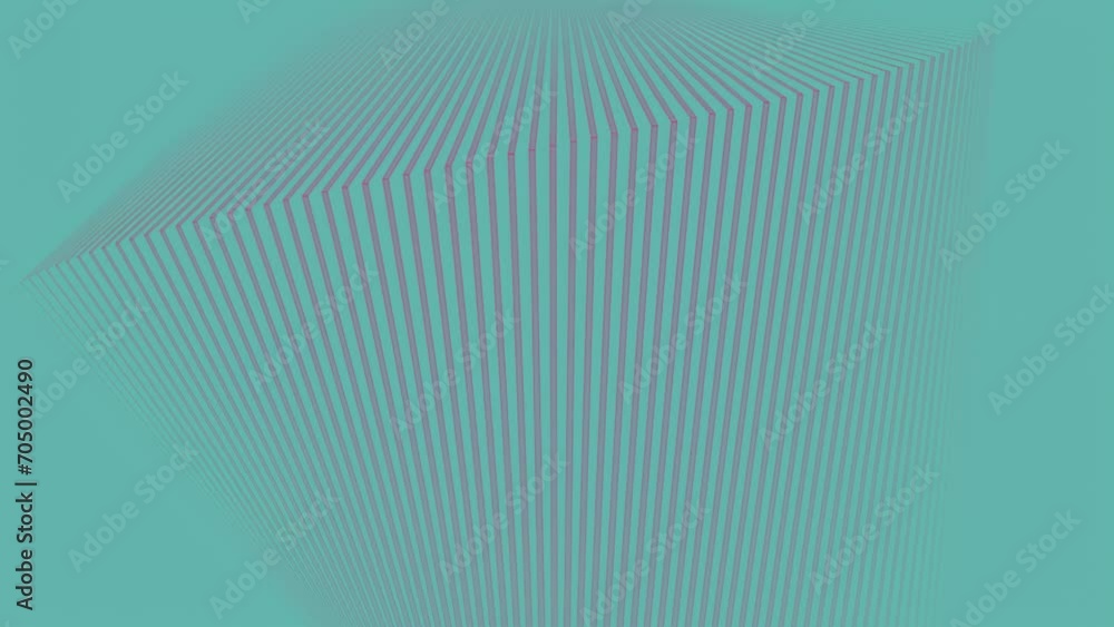 Aufkleber Loop animation with a blue background and a pattern of pink stripes 3d rendering