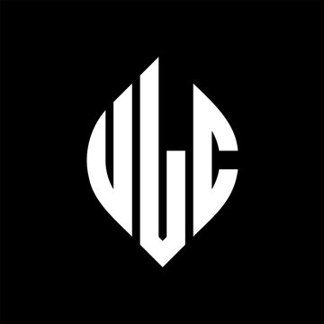 ULC circle letter logo design with circle and ellipse shape. ULC ellipse letters with typographic style. The three initials form a circle logo. ULC circle emblem abstract monogram letter mark vector.