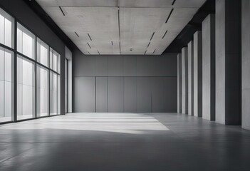 Empty concrete floor and gray wall stock photoModern City Backgrounds Building Exterior