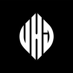 UXJ letter logo design with polygon shape. UXJ polygon and cube shape logo design. UXJ hexagon vector logo template white and black colors. UXJ monogram, business and real estate logo.