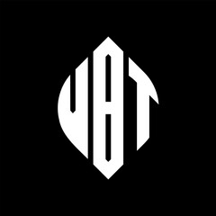VBT circle letter logo design with circle and ellipse shape. VBT ellipse letters with typographic style. The three initials form a circle logo. VBT circle emblem abstract monogram letter mark vector.