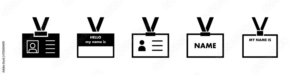 Poster identification card. id badge. name badge for the office. 