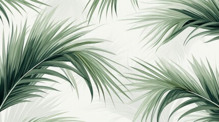 Modern Wallpaper with Palm Fronds AI Generated
