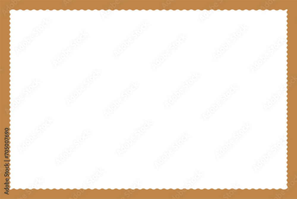Aufkleber simple of frame. design vector rectangle with zigzag lines goldon white background. design print for