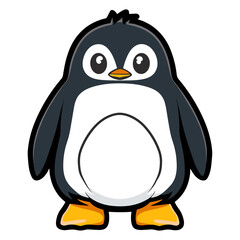 Minimal Penguin Flat vector illustration, Penguin vector illustration