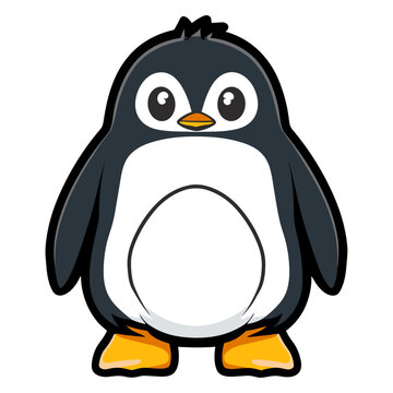 Minimal Penguin Flat vector illustration, Penguin vector illustration