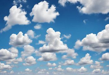 Naklejka na ściany i meble blue sky with clouds, digital art style, illustrative painting, v10